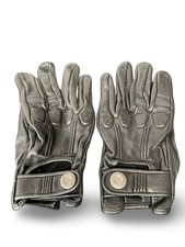Street  Steel Motorcycle Gloves   Used, Black Leather, Size Large
