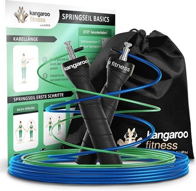 Springseil für Erwachsene Fitness mit Trainingsplan Bonus Seil Tasche - Speed 