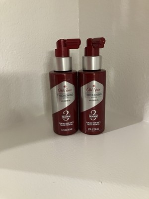 Lot of 2 Old Spice Hair Thickening System Treatment 3 with Castor Oil 3.7oz Each