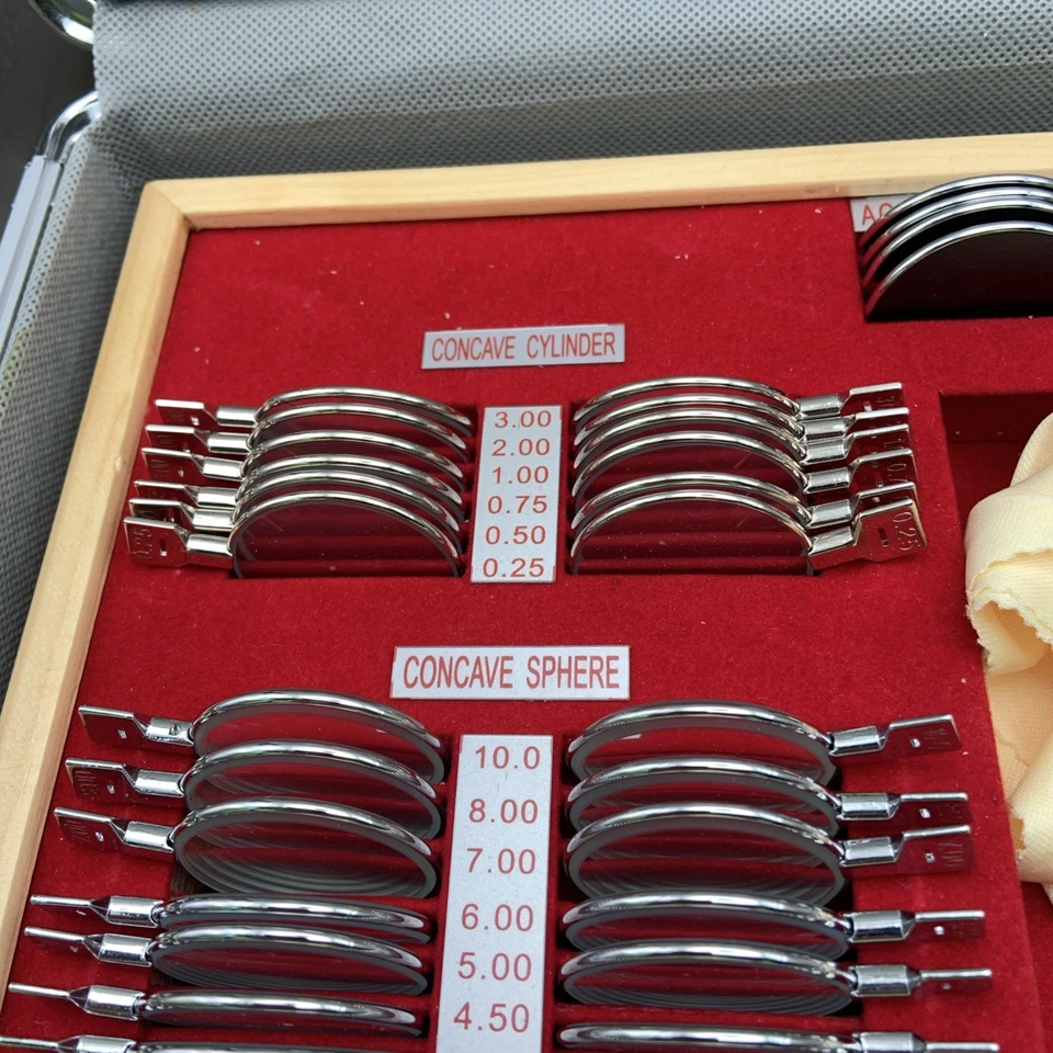 Lote de 2 Kit de lentes de prueba óptica de optometría Juego de prueba con estuche  Foto 3 de 4