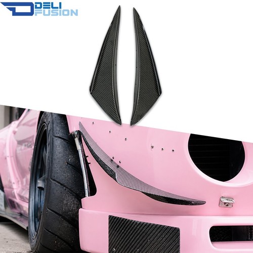For 2001 Mitsubishi Evolution EVO 6 CP9A ARS Type Carbon Front Bumper Canard
