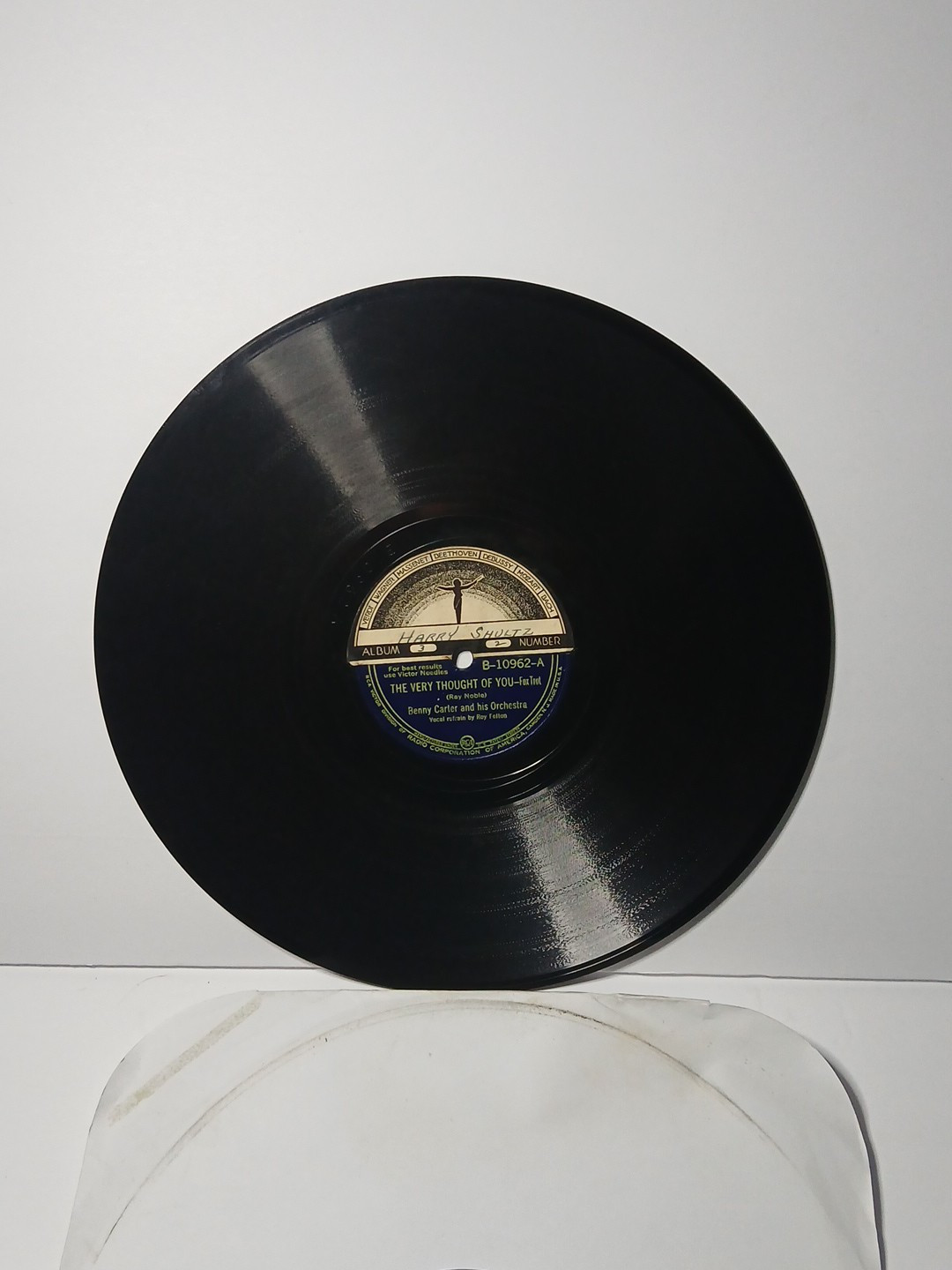 BENNY CARTER The Very Thought Of You / All Of Me 78 RPM Bluebird B-10962 JAZZ V+