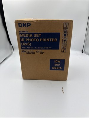 DNP 4x6'' Paper and Ink Roll Media Set for IDW500 ID Photo Printer, 350 Prints