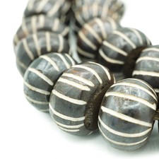 Large Brown African Kenyan Bone Beads 20-24mm 1542F017 African