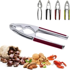 Nut Cracker, Seafood Tool, Walnut Cracker for All Nuts, Heavy Duty Shell Red 
