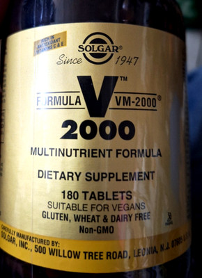 Solgar Formula VM-2000 Multinutrient Formula 180 Tablets Vegan Non-GMO Sealed