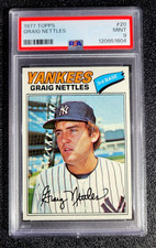 CENTERING ! PSA 9 MINT 1977 TOPPS GRAIG NETTLES #20 G6208