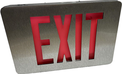 Cooper Lighting Sure-Lites Emergency Exit Sign CX71 LED Red Die Cast Aluminum