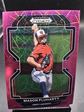 2022 Panini Prizm Draft Picks #PDP158 Mason Fluharty Neon Pink Velocity