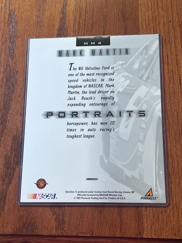 1997 Pinnacle 8 x 10 Portrait Card # MM4 Mark Martin & # 41 Portrait Card - Picture 2 of 2