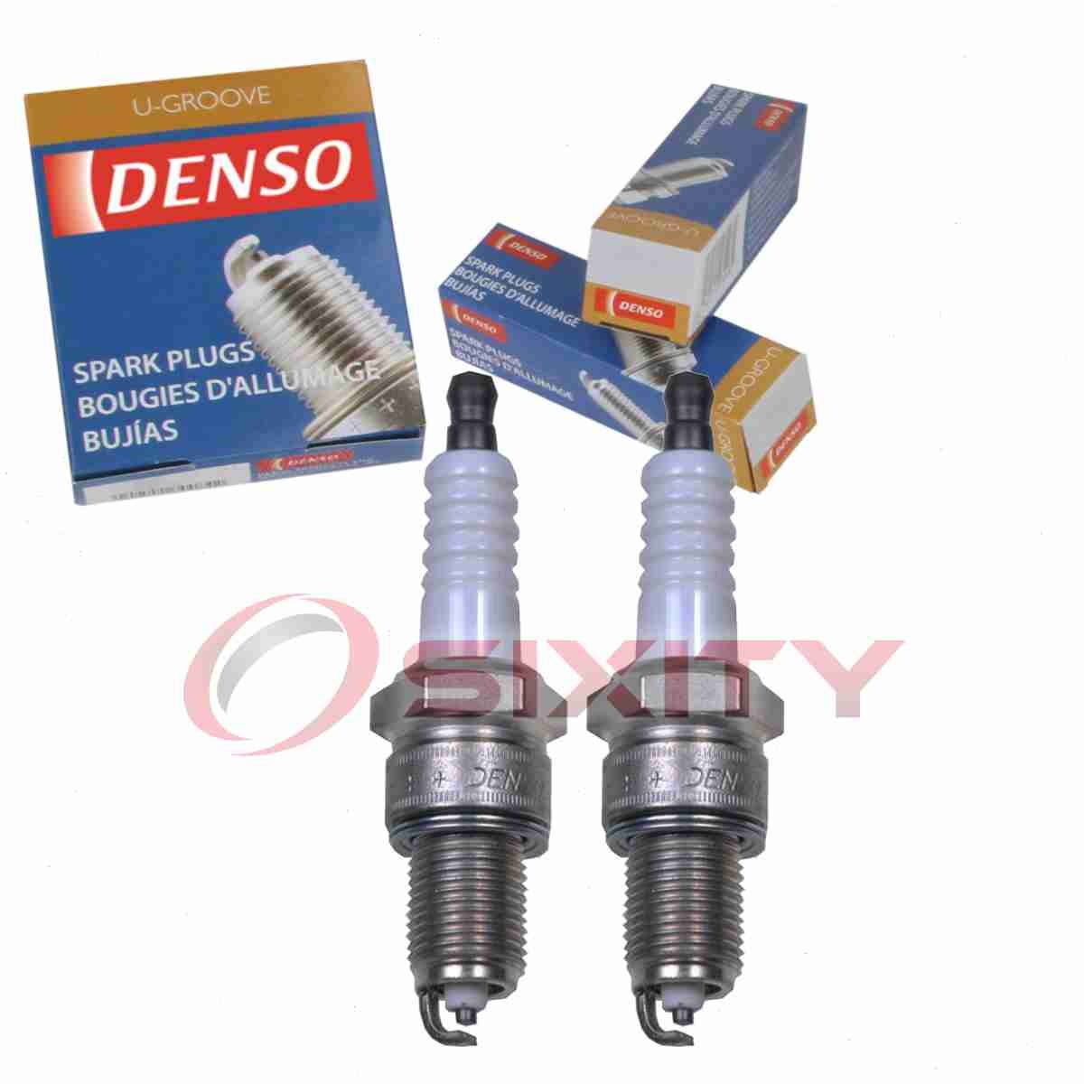 2 pc DENSO 3212 Standard U-Groove Spark Plugs for W20EXR-U11 MS851238 hb