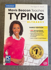 MAVIS BEACON Teaches Typing with UltraKey PC/MAC DVD-ROM Instruction Brand NEW