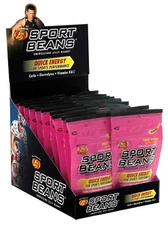 Sport Beans Fruit Punch Electrolyte Energy Gels - Low Sugar, Non-GMO, 24 Pack