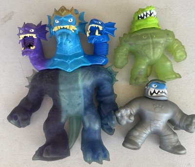 Heroes of Goo Jit Zu Lot King Hydra Reptaur Gray Armored Squishy Stretch Toys