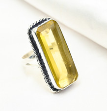 Gorgeous Citrine Gemstone Handmade 925 Sterling Silver Ring Jewelry Gift For Her