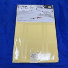 Origins 60" X 84" Yellow Spill Proof Microfiber Tablecloth Fall Holiday Oblong