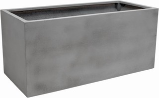 Pflanztrog MAXI Fiberglas Betongrau 100x45x45 cm B Ware