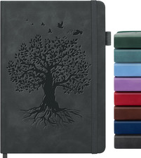 Lined Journal Notebook for Women Men, A5 Hardcover Leather Journals for Writing,