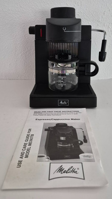 Melitta MEXKITB 4 Cup Espresso Maker - Black w/Ceramic frother - Tested