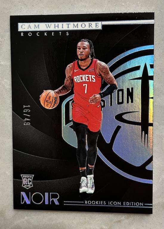 2023-24 Panini Noir - Rookies Icon Edition Holo Silver #190 Cam Whitmore /49 RC