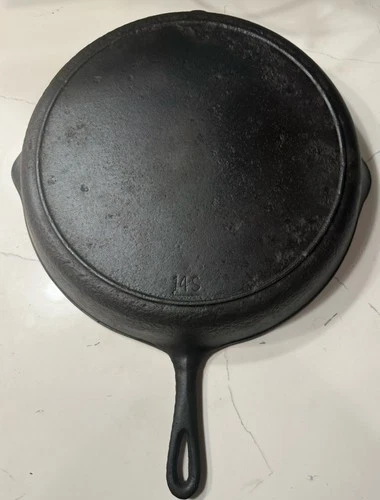 Antique BSR Red Mountain #14 S Cast Iron Skillet - Pitting and Spins
