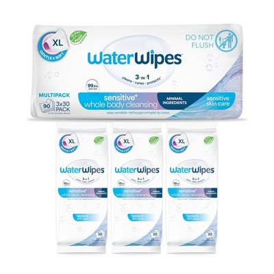 WaterWipes Adult Care Sensitive Wipes, 90ct