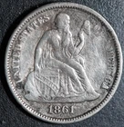 1861-P SEATED LIBERTY DIME
