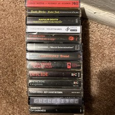 13 DEATH METAL TAPE LOT: NAPALM DEATH DEICIDE AT THE GATES CELTIC FROST THERION