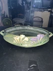 Vintage MCM Roseville Freesia 466-10” Console Oval Bowl U.S.A. 1940s VERY GOOD