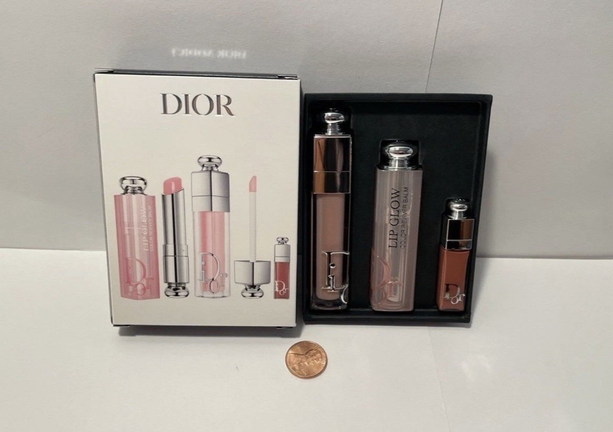 DIOR ADDICT 3-PIECE SET (001 Pink) Lip Glow, Lip Maximizer & Mini
