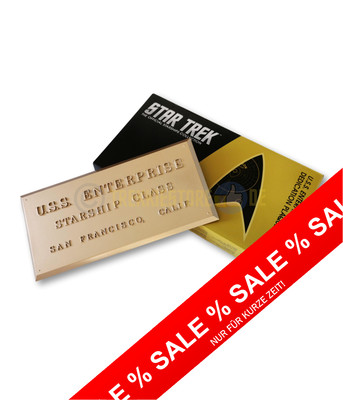 USS Enterprise Eaglemoss Star Trek Widmungsplakette 25,5x12cm Wanddekoration OVP