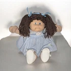 Cabbage Patch Kids Girl Doll 16in Brown Yarn Hair Signed Xavier Roberts Vintage