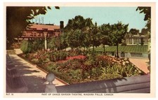 Oakes Garden Theatre Niagara Falls Canada Bond Street Series Vintage Postcard
