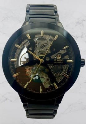 Refurbished Luxury Rado Centrix Skeleton Look Dial Ceramic Automatic Wristwatch