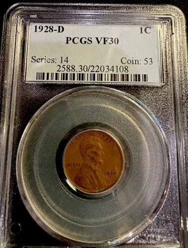 1928-D LINCOLN 1C VF30 BN