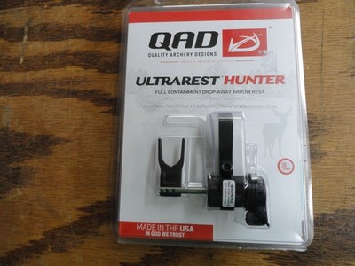 QAD Ultra Rest Hunter Black Left Hand Full Containment Fall Away Arrow Rest