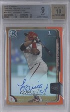 2015 Bowman Chrome Prospects Orange Refractor 13/25 Yasmany Tomas BGS 9 Auto 1l7