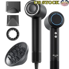 Lightweight Travel Hair Dryer 1600W Fast Drying Negative Ion Diffuser Nozzles US