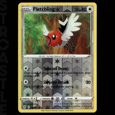 Fletchling 138/203 SWSH07: Evolving Skies - Reverse Holo - Common - Pokémon TCG
