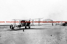 F015124 Flying At Blackpool Aircraft Biplane Beach 1910