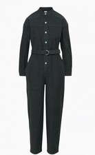 Aritzia Wilfred Free Horizon Utility Jumpsuit Long Sleeve Belt Black Size XS