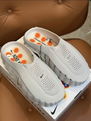 Nike Mind Slide Sandals Men White Orange Slip-On Breathable
