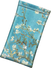 Soft Eyeglasses Case with Cleaning Cloth, Squeeze Top Glasses Pouch