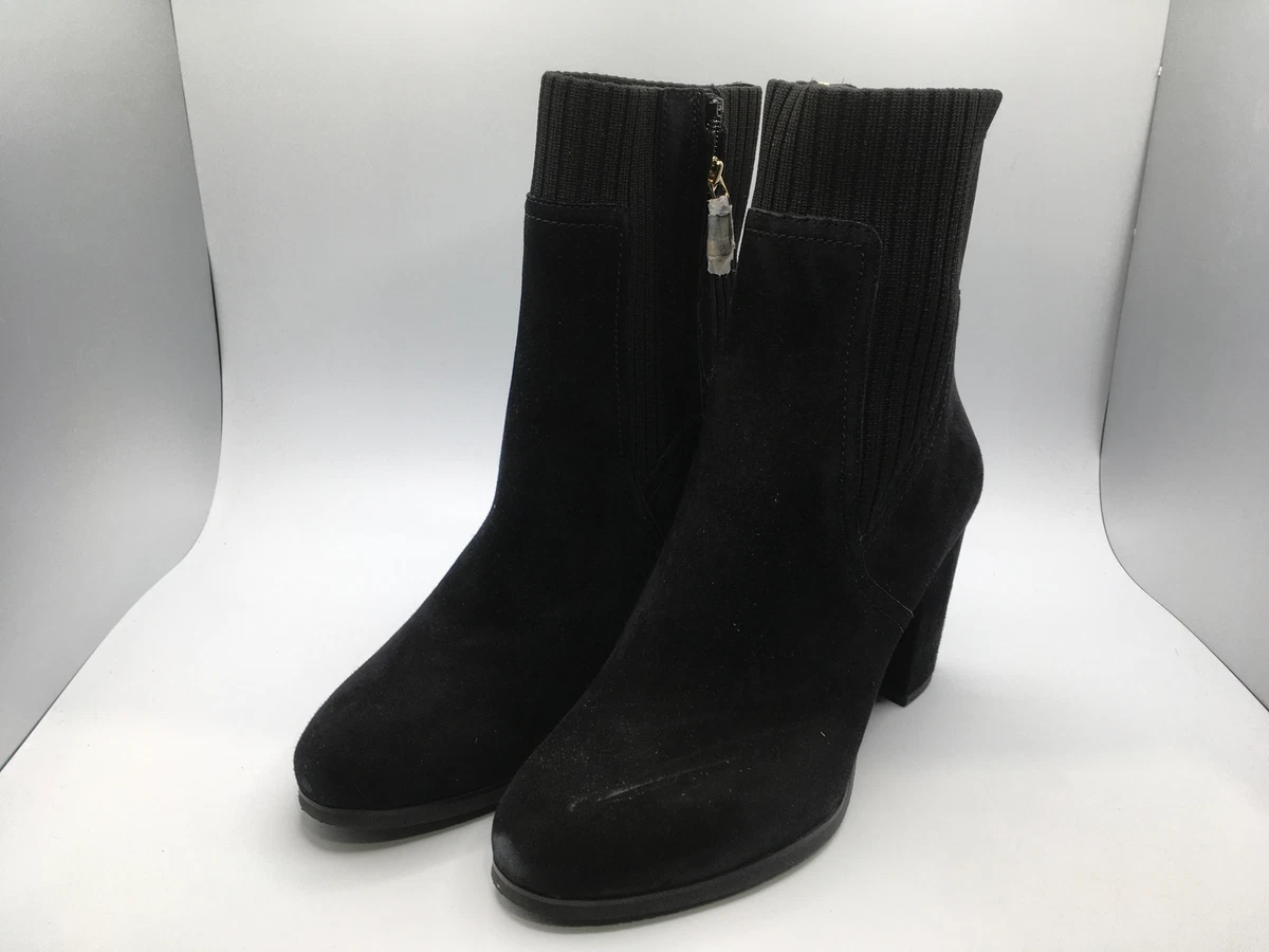 Vionic Kaylee Suede Knit Women's Black Ankle Boots (US 8.5 / UK 6.5 / EU 39)