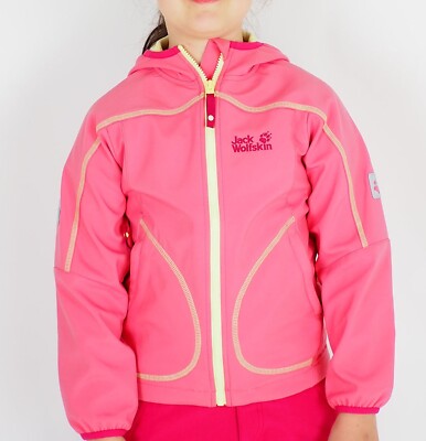 Mädchen Jack Wolfskin Whirlwind Softshell 1604831 Rosebud wasserabweisende Jacke