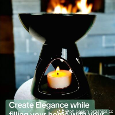 Black Deep Wax & Oil Warmer **Free Organic Non-Toxic Wax Melt With Purchase **