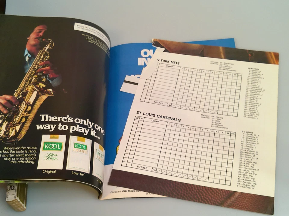 1982 St. Louis Cardinals Scorebook Ozzie Smith Year + World Champs (READ) - Image 3 of 4