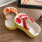 <!--F#f_0-->Flip Flops Ketchup Soy Sauce Dipper Portable Ceramic Salad Saucer Dipping Bowl<!--F/-->