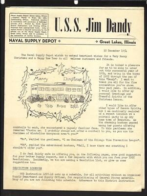 1954 Navy Publication - U.S.S. Jim Dandy - Christmas Issue