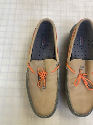 SWIMS Braided Lace Lux Loafer Driver Shoes Tan Brown Boat Water